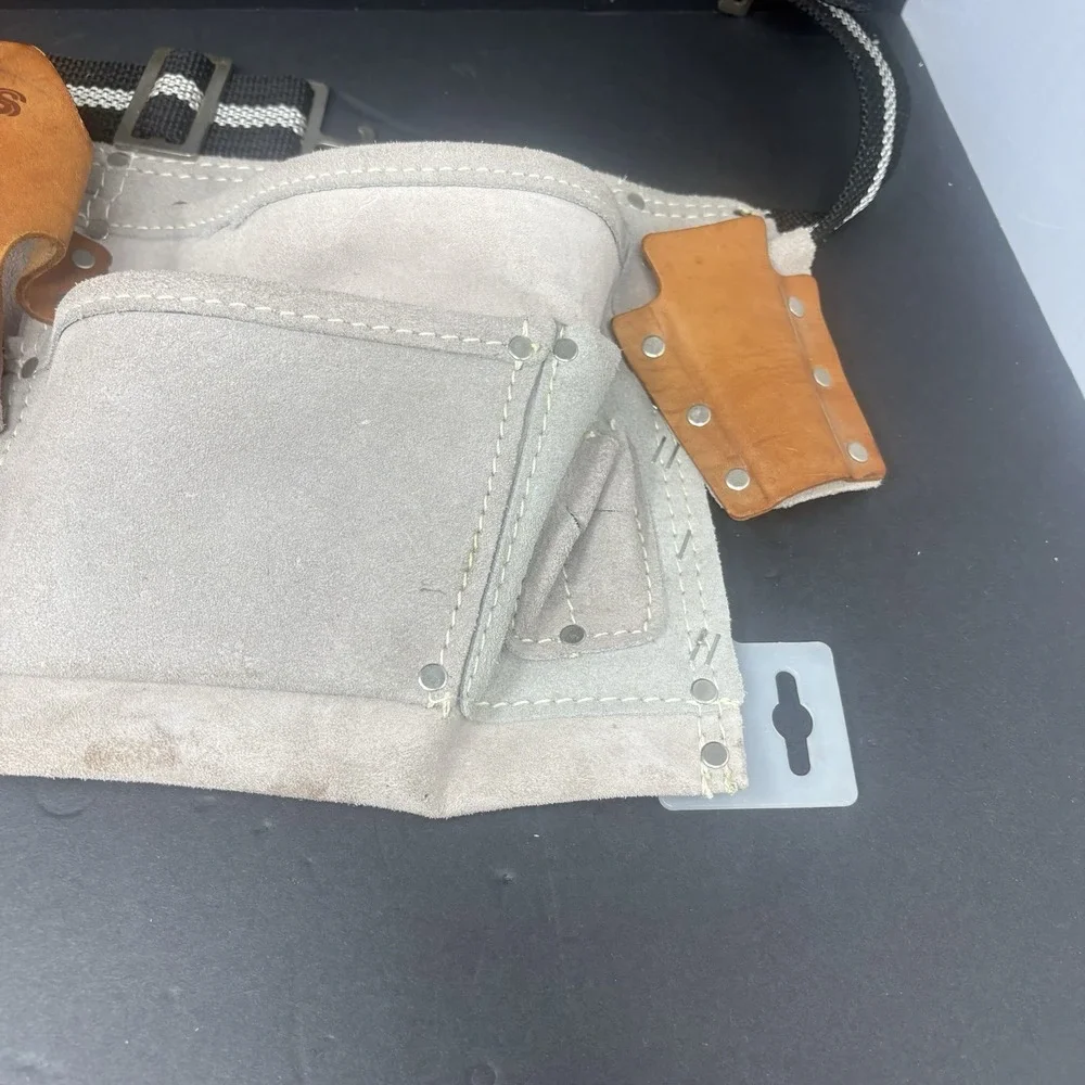 Vintage Sears 937528 Suede Leather Carpenter Tool Belt Apron Pouch